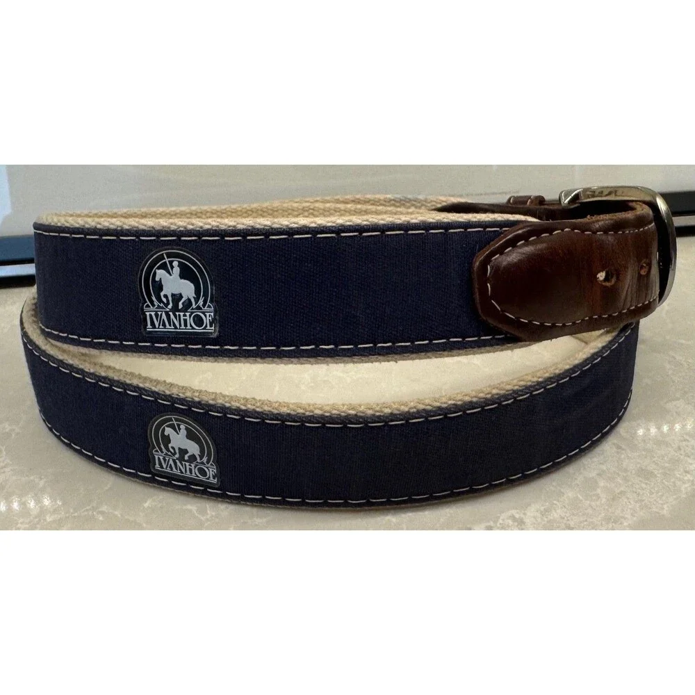 Ivanhoe Club - YRI Leather Golf Belt - Men's Size 40 - Navy